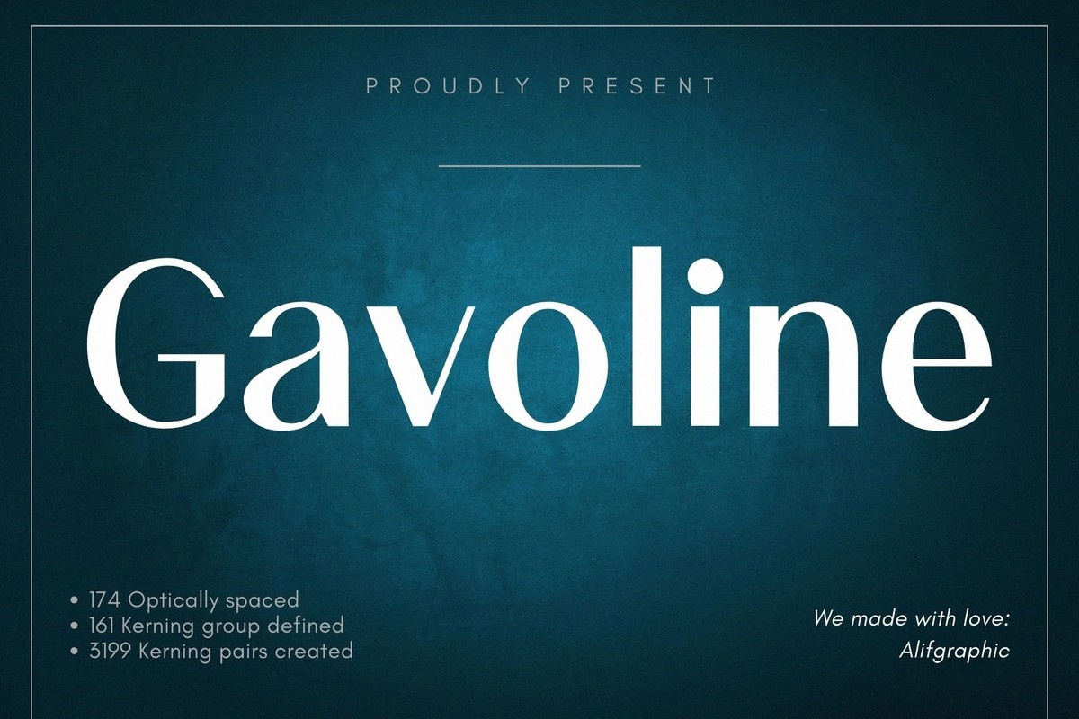 Пример шрифта Gavoline