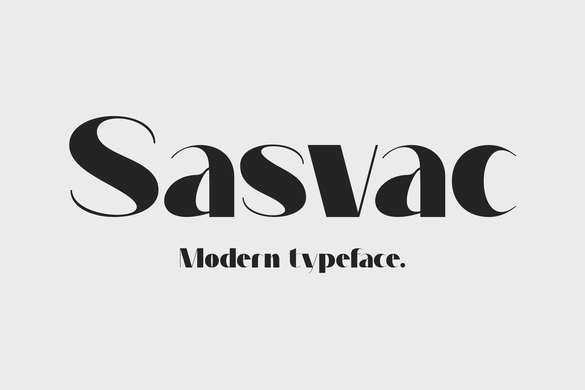 Пример шрифта Sasvac