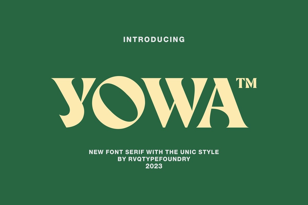 Пример шрифта Yowa