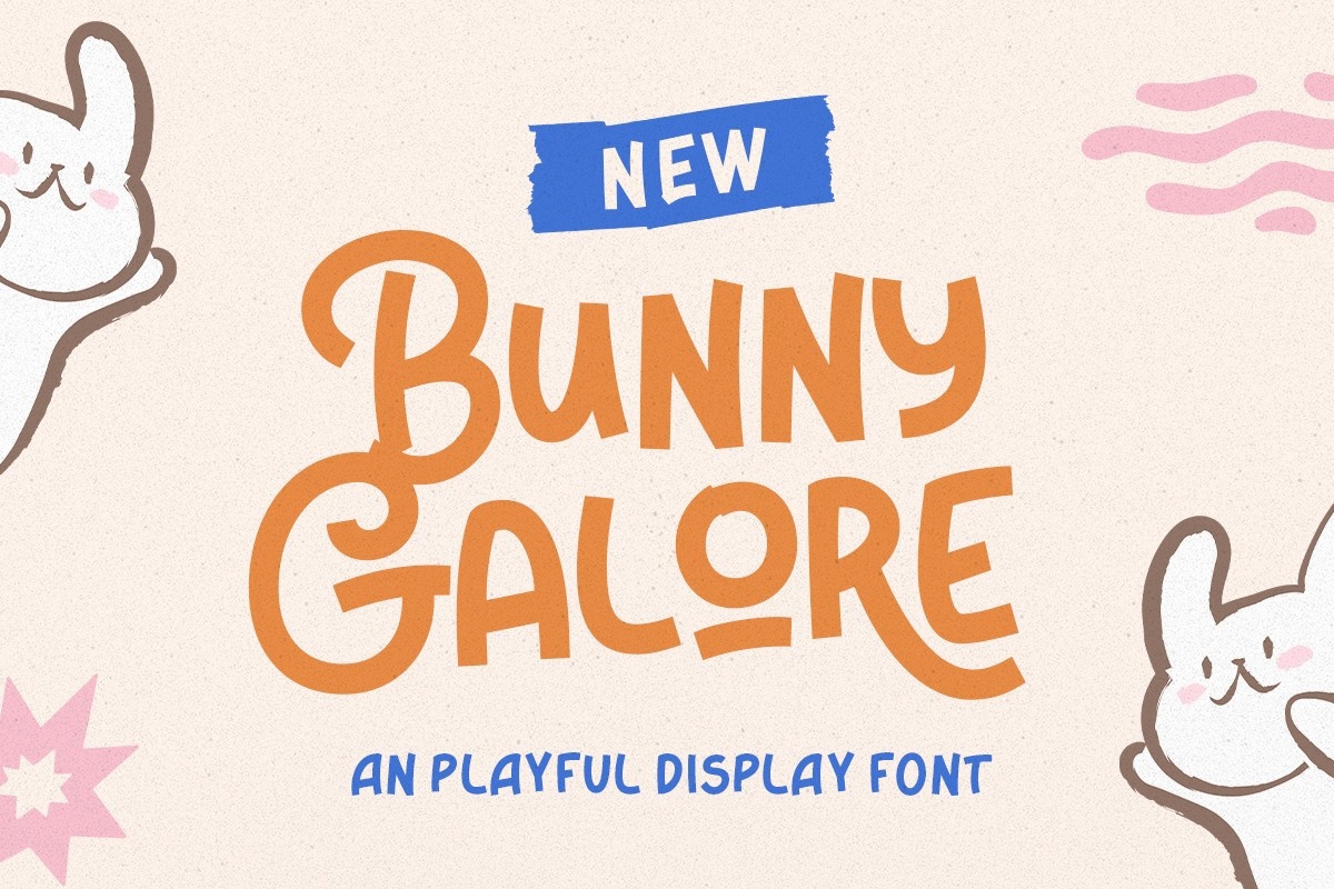Пример шрифта Bunny Galore