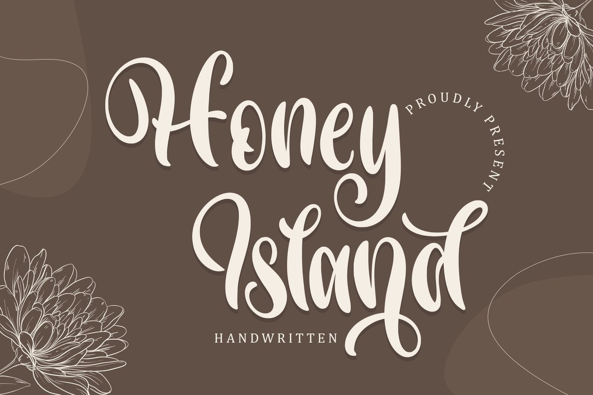 Пример шрифта Honey Island