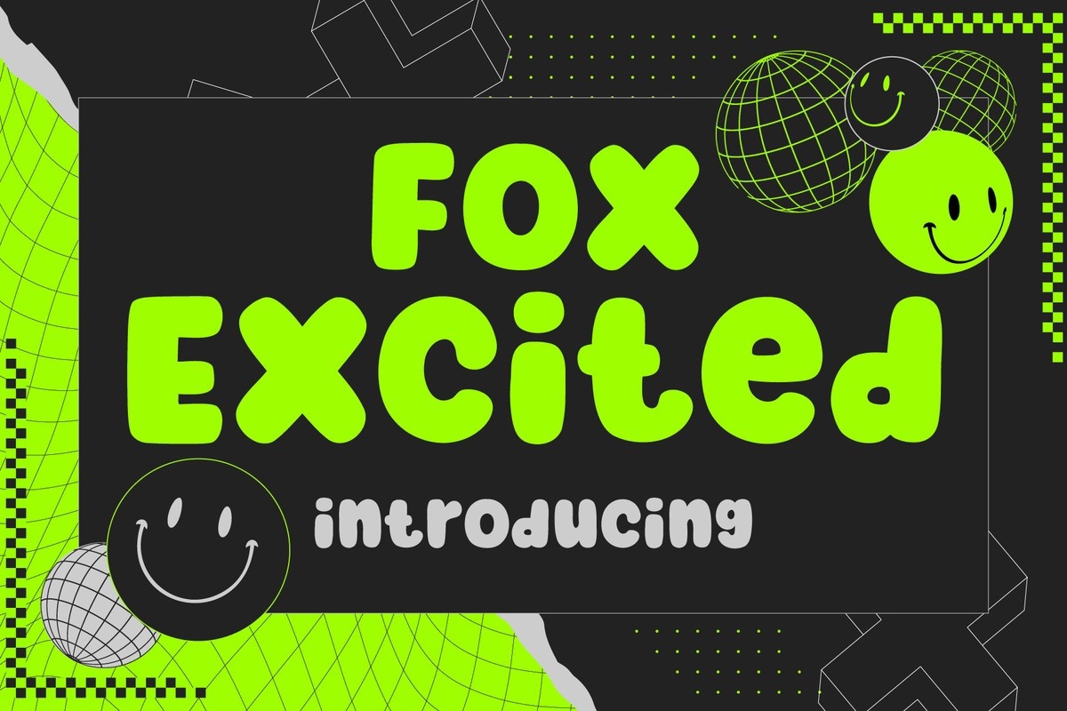 Пример шрифта Fox Excite Regular