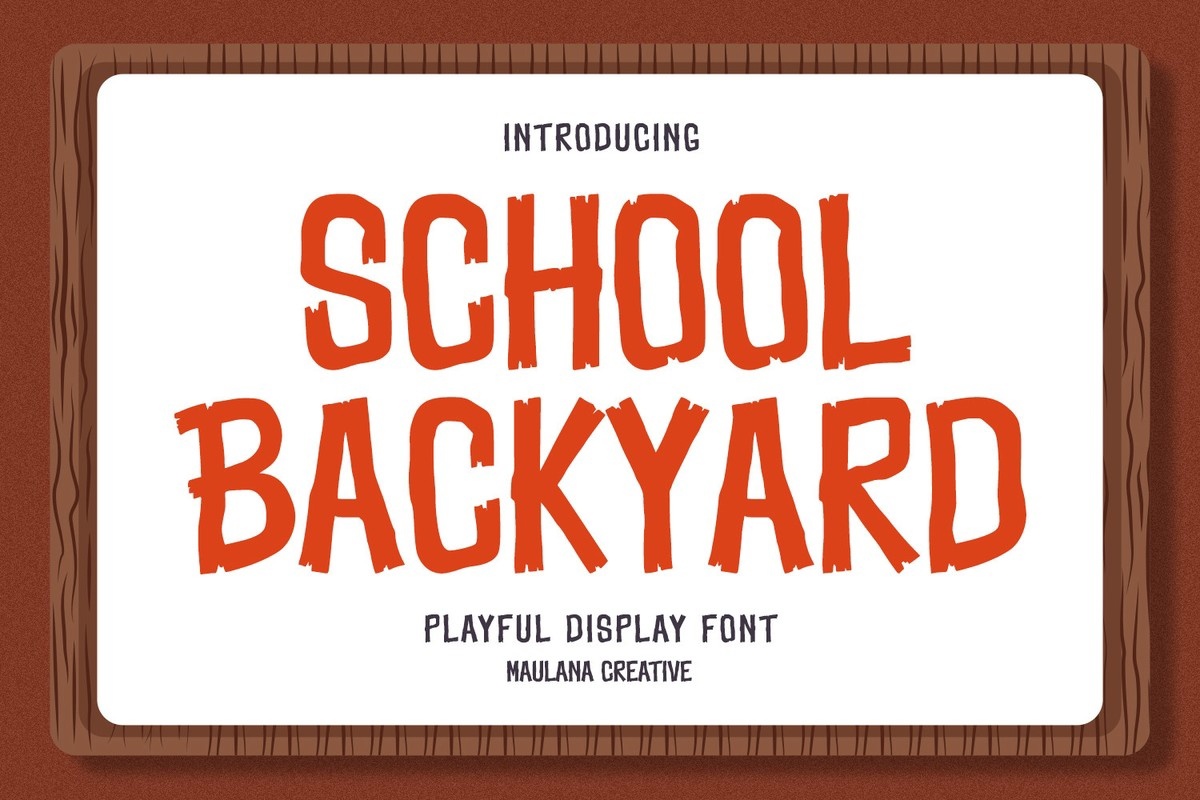 Пример шрифта School Backyard