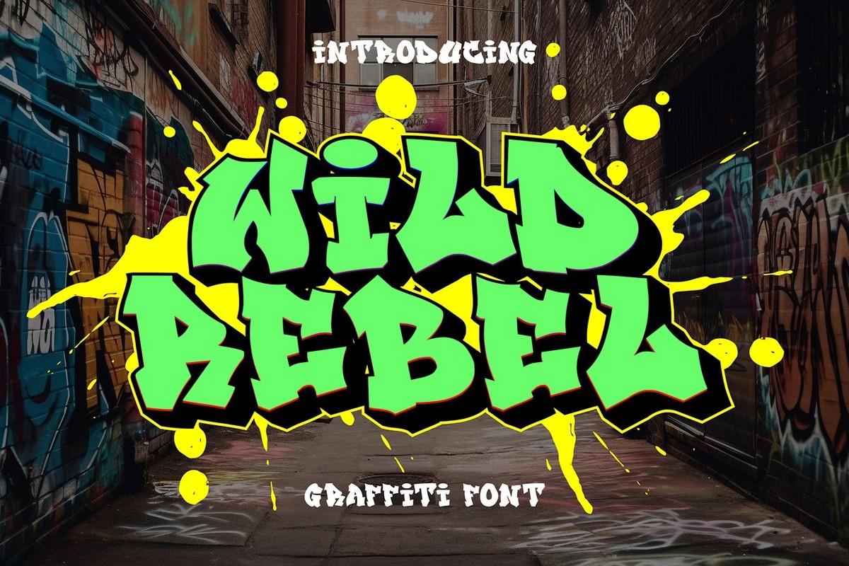 Пример шрифта Wild Rebel Regular
