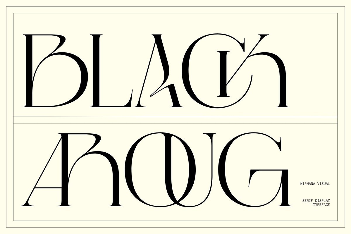 Пример шрифта Black Aroug Regular