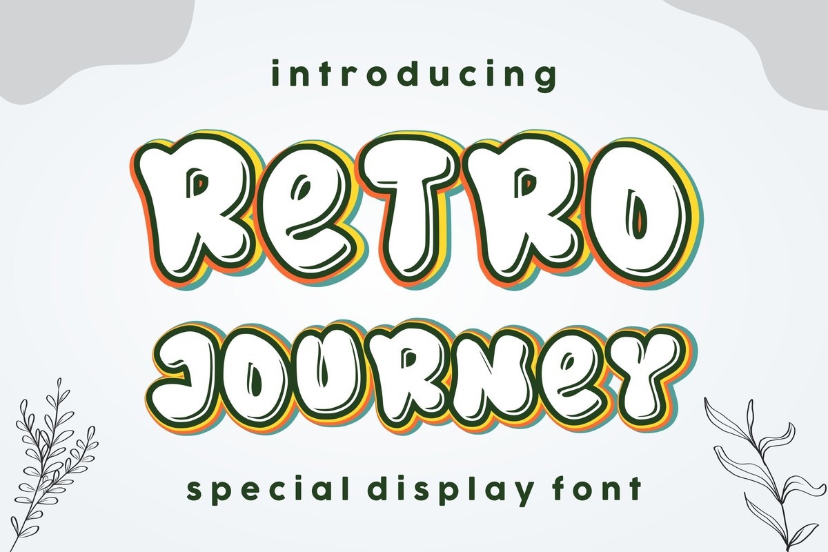 Пример шрифта Retro Journey Regular