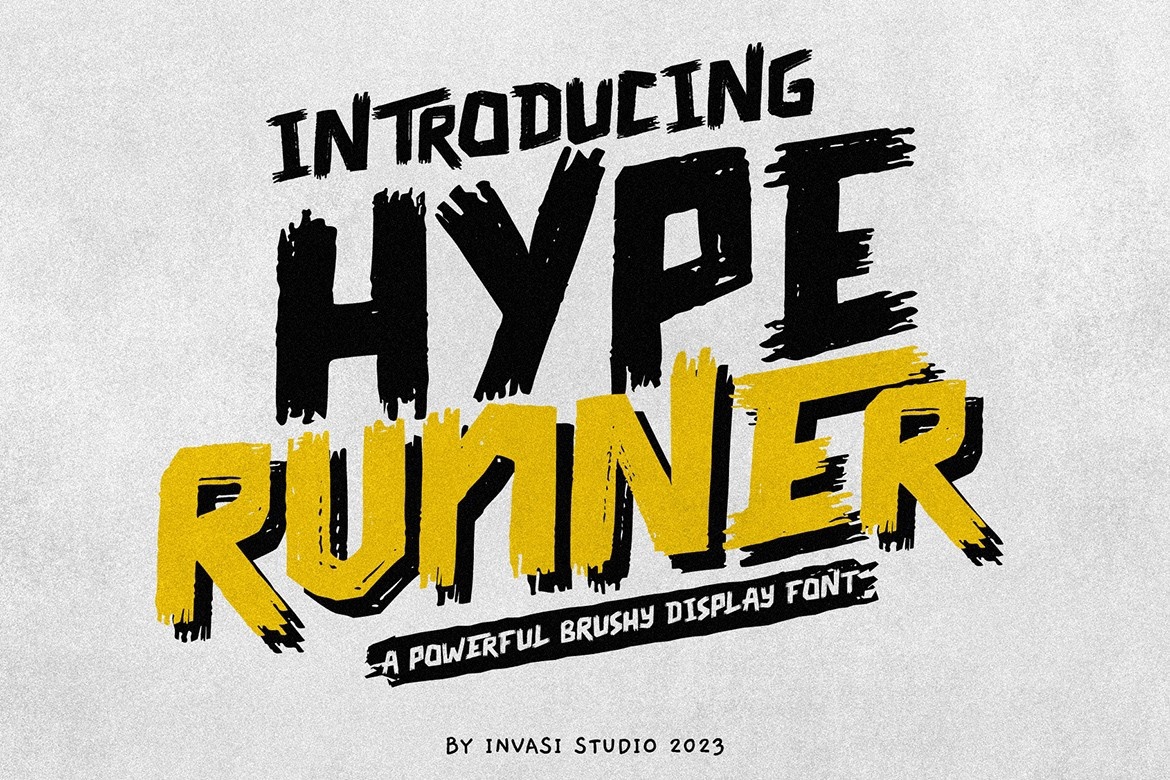 Пример шрифта Hype Runner