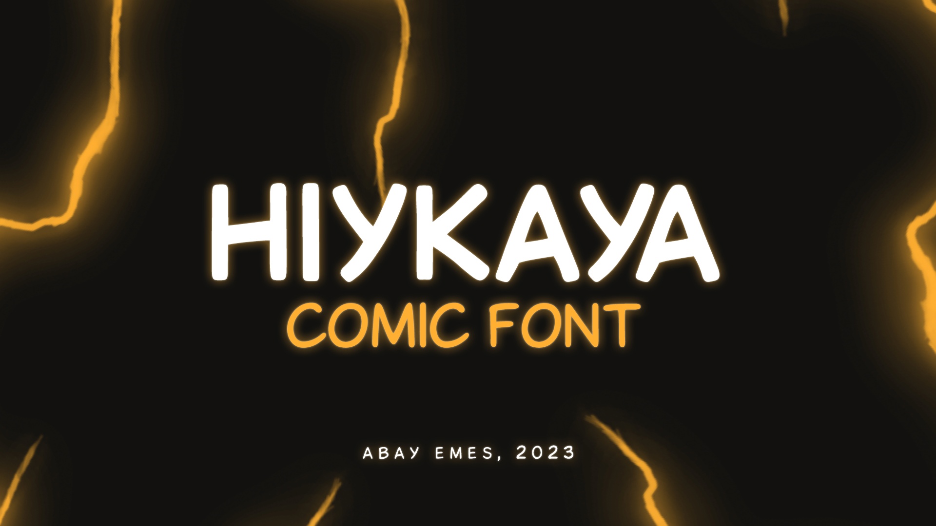 Пример шрифта Hiykaya Regular