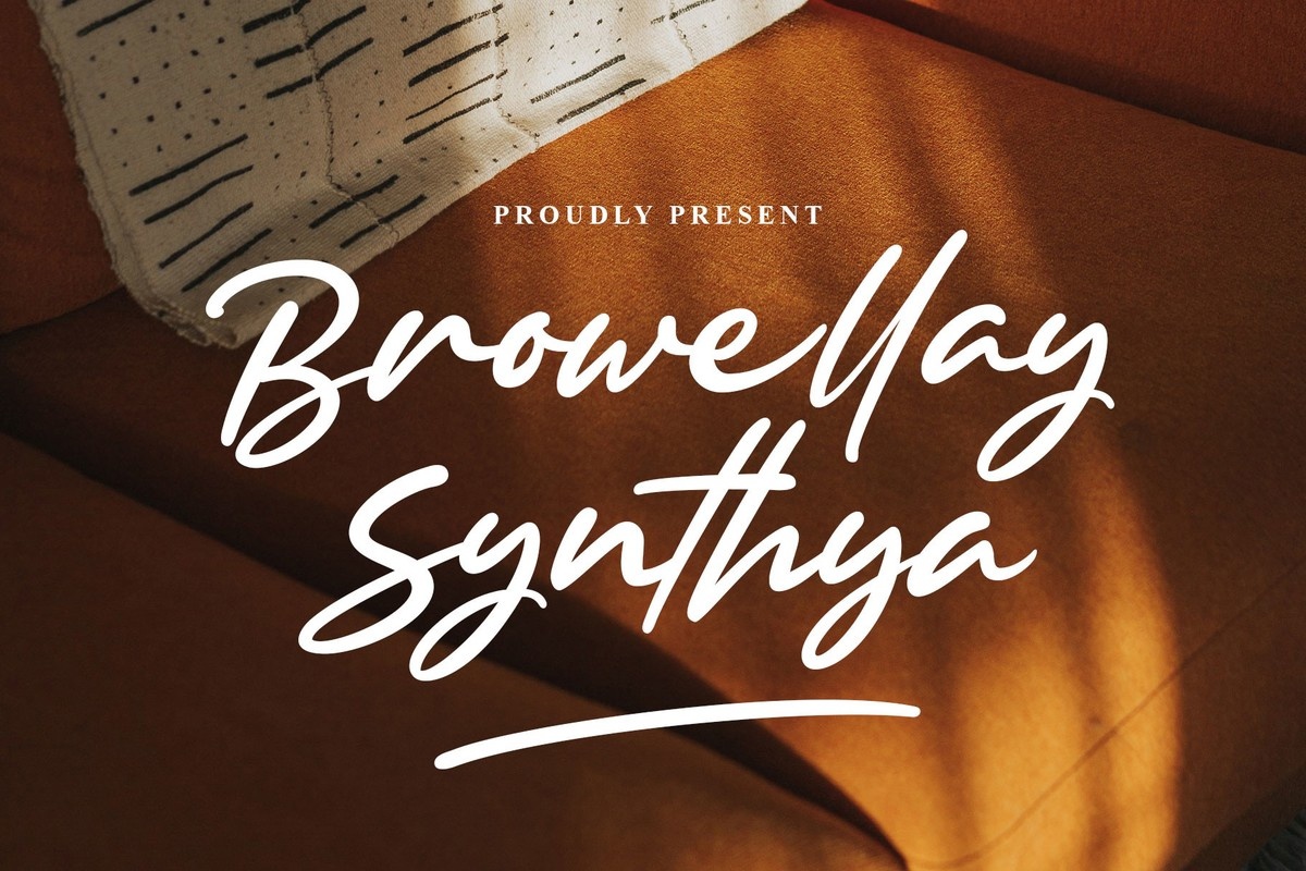 Пример шрифта Browellay Synthya