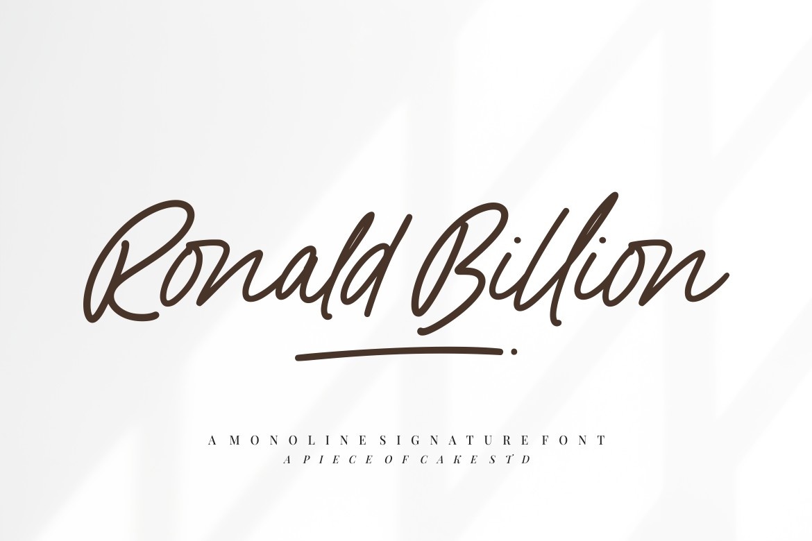 Пример шрифта Ronald Billion