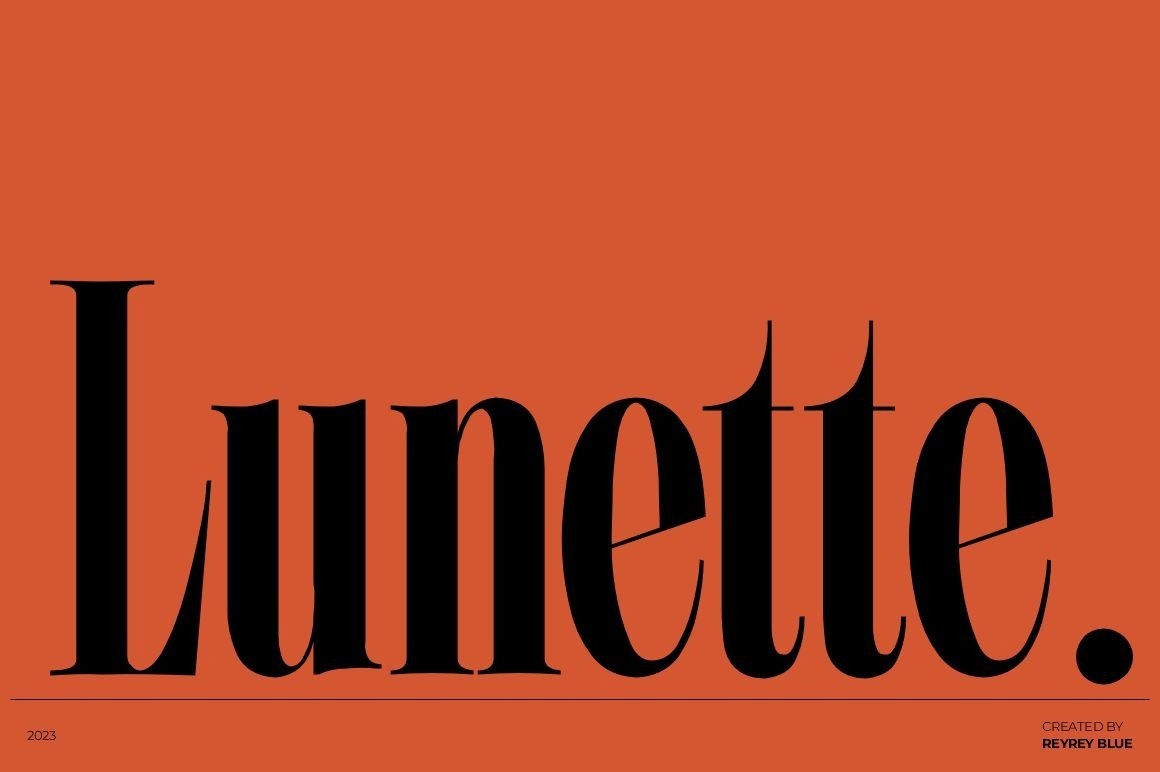 Пример шрифта Lunette
