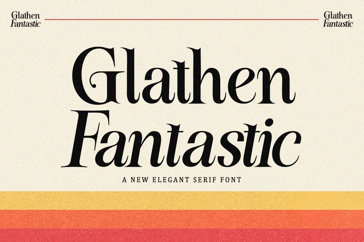 Пример шрифта Glathen Fantastic
