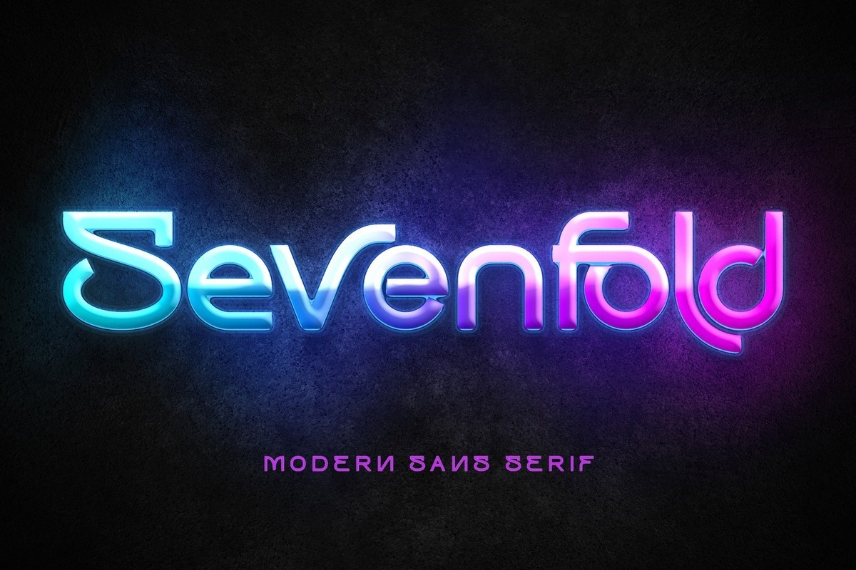 Пример шрифта Sevenfold