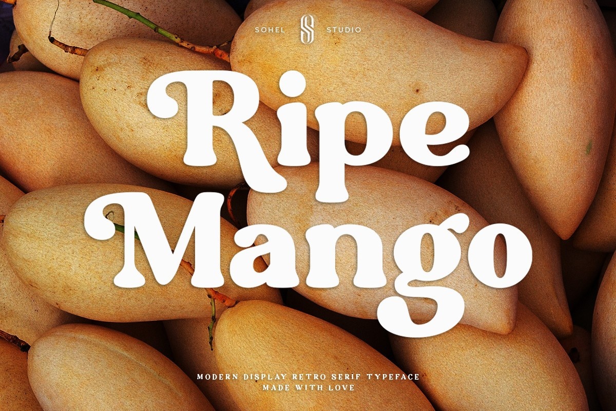 Пример шрифта Ripe Mango Slant