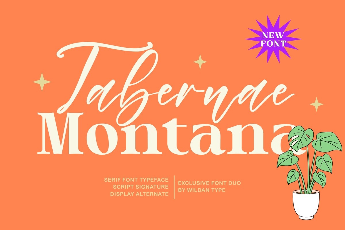 Пример шрифта Tabernae Montana