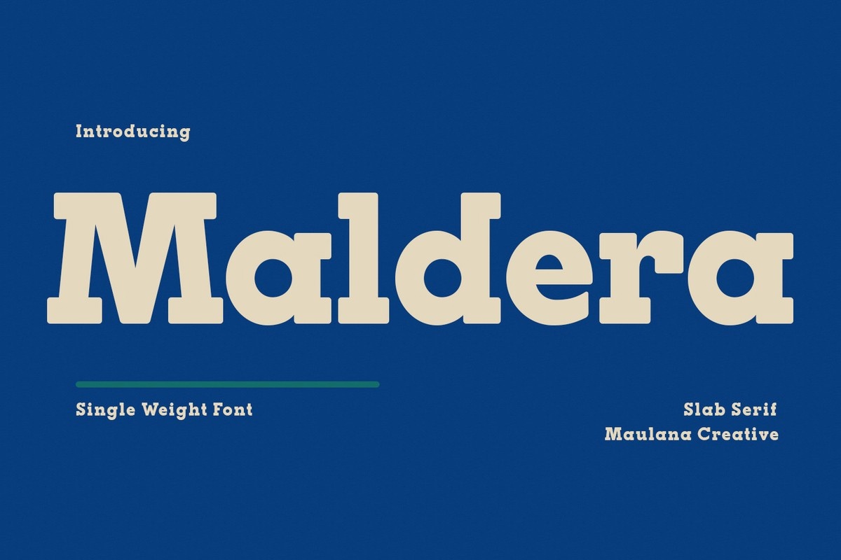 Пример шрифта Maldera