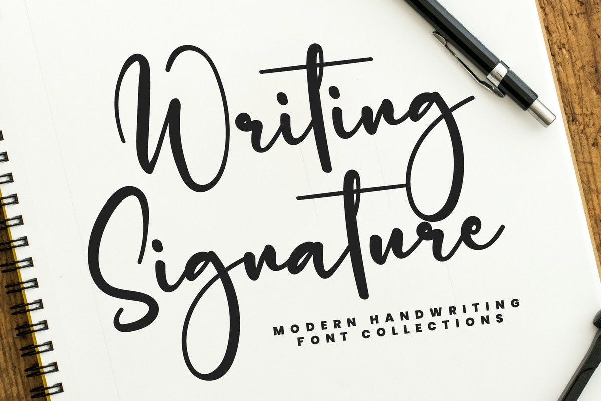 Пример шрифта Writing Signature Regular