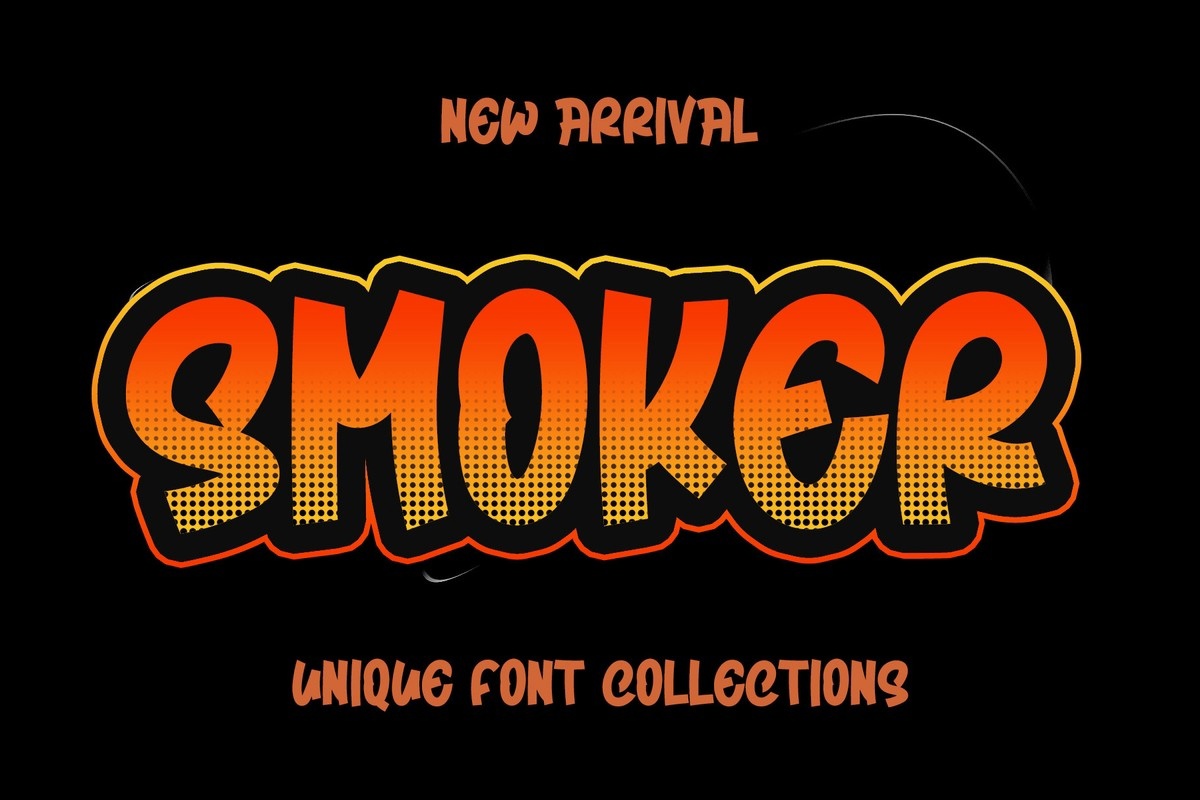 Пример шрифта Smoker