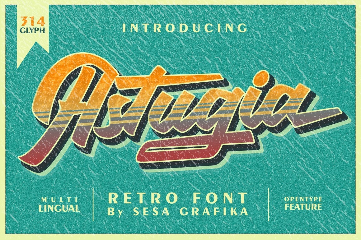 Пример шрифта Astugia
