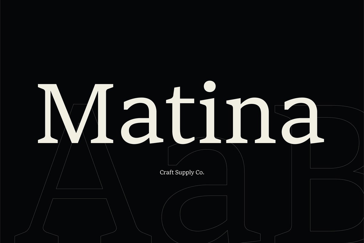 Пример шрифта Matina