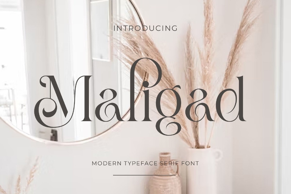 Пример шрифта Maligad