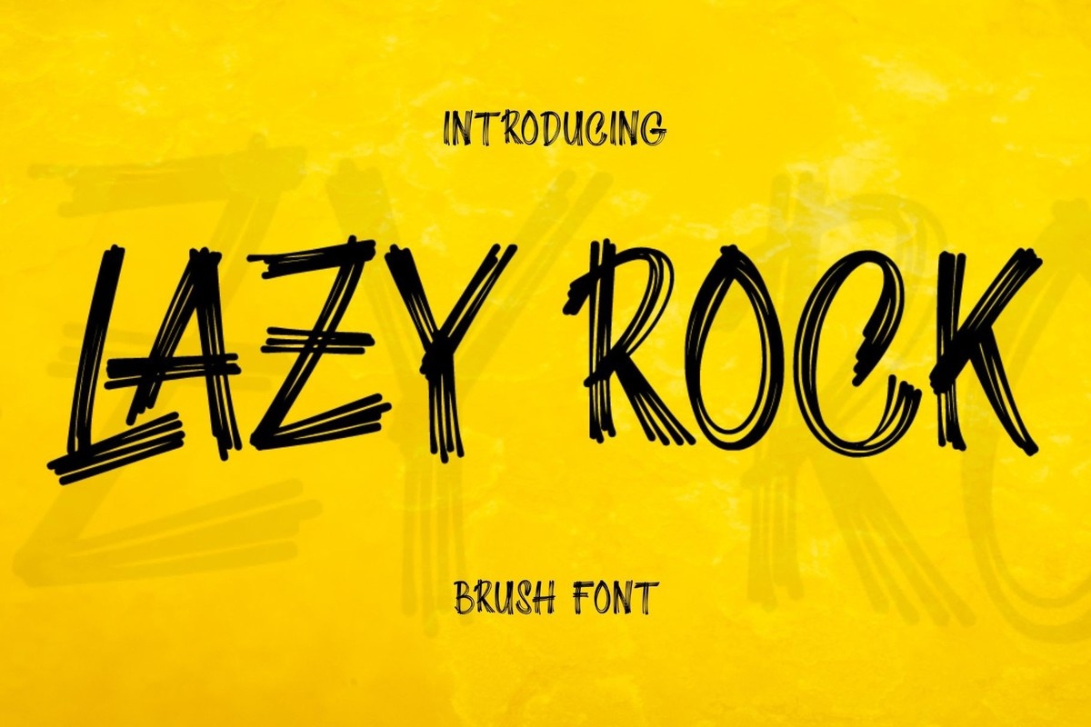 Пример шрифта Lazy Rock