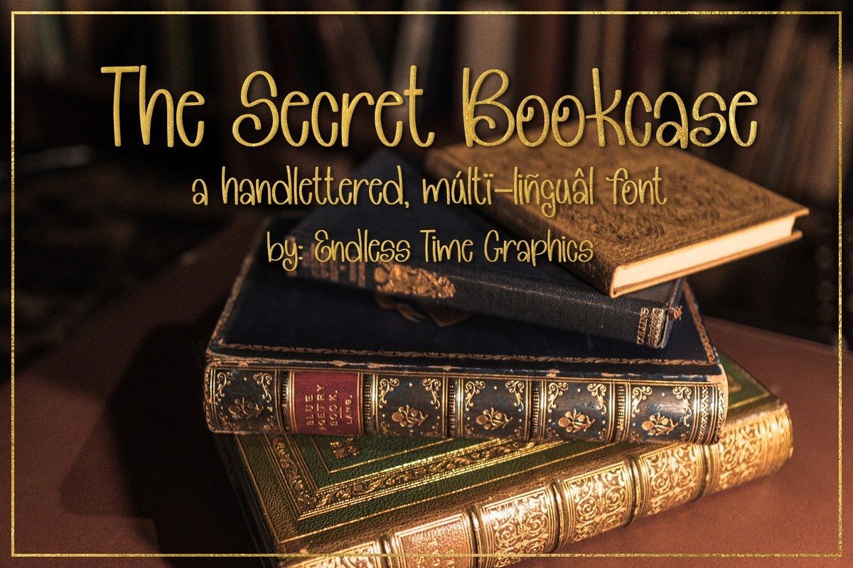 Пример шрифта The Secret Bookcase Regular