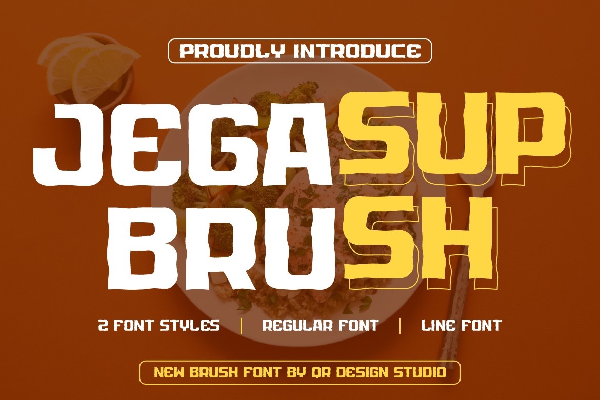 Пример шрифта Jegasup Brush Regular