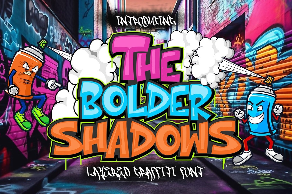 Пример шрифта The Bolder Shadow Shadows