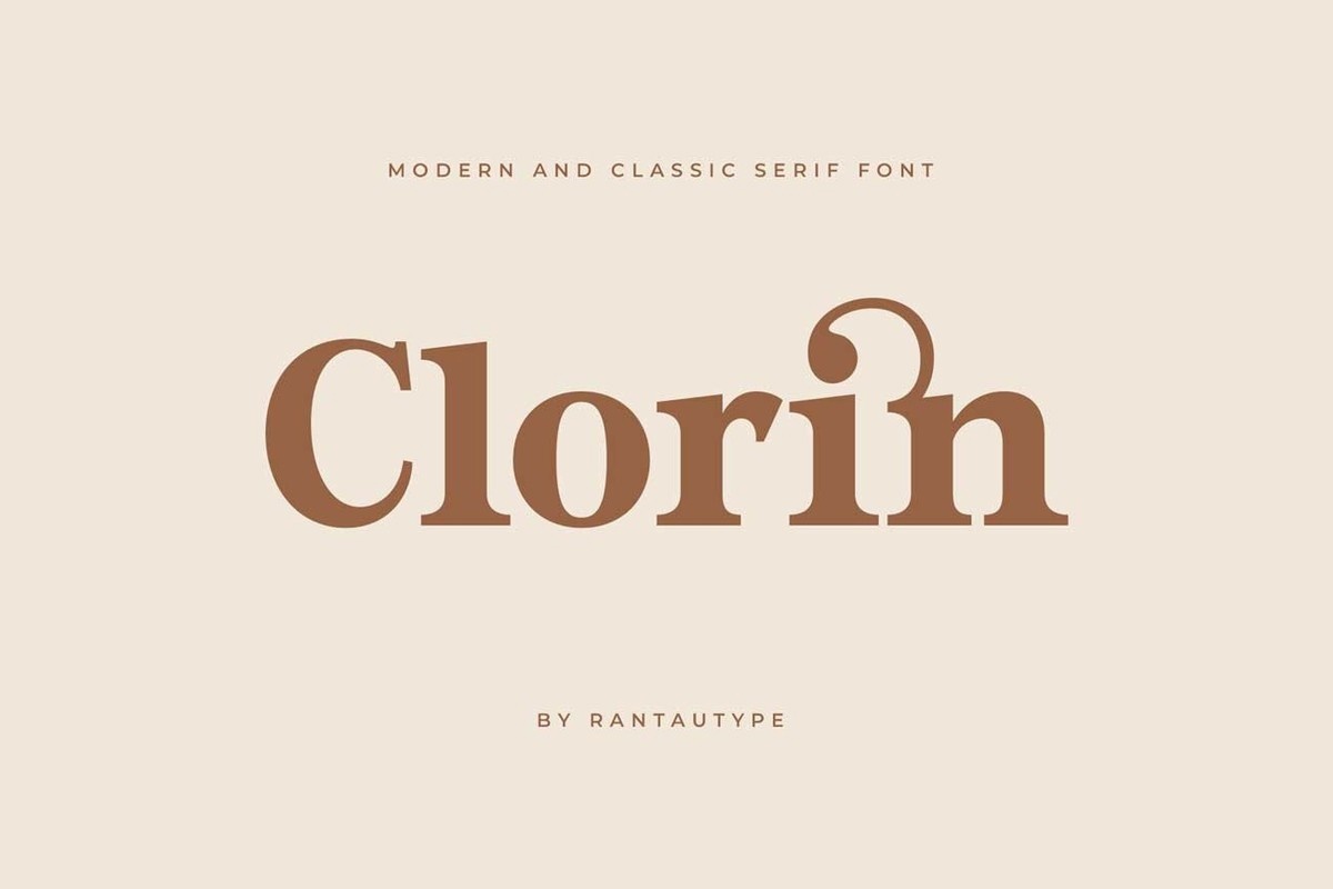 Пример шрифта Clorin Italic