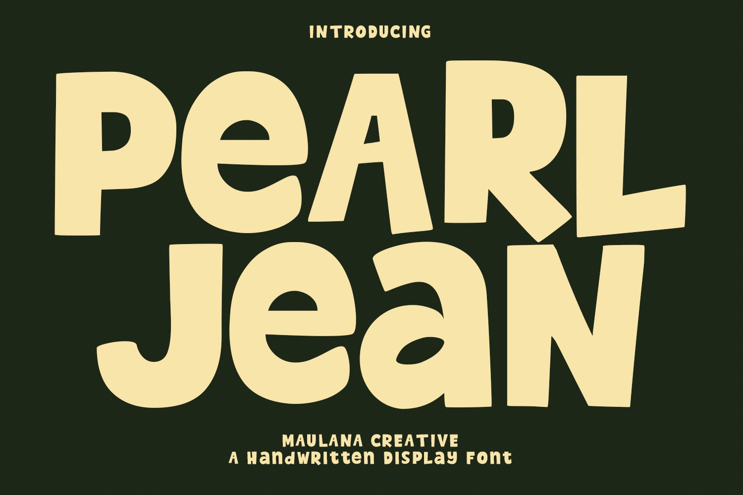 Пример шрифта Pearl Jean