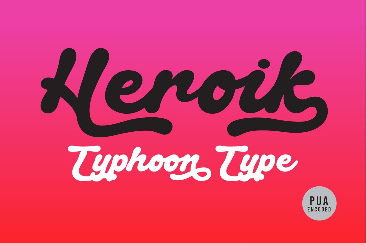 Пример шрифта Heroik
