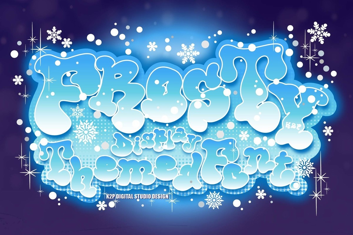 Пример шрифта Frosty