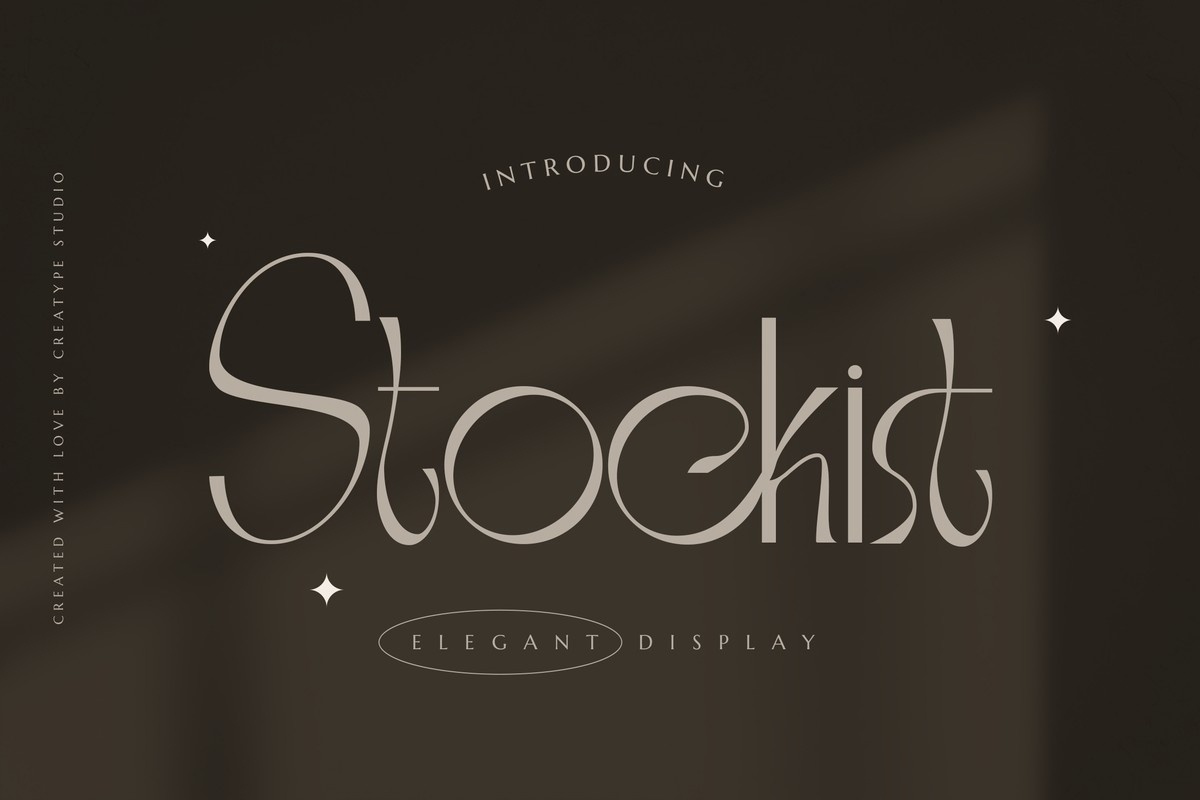Пример шрифта Stockist