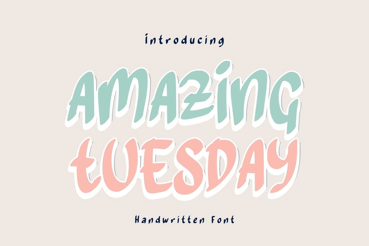 Пример шрифта Amazing Tuesday Regular