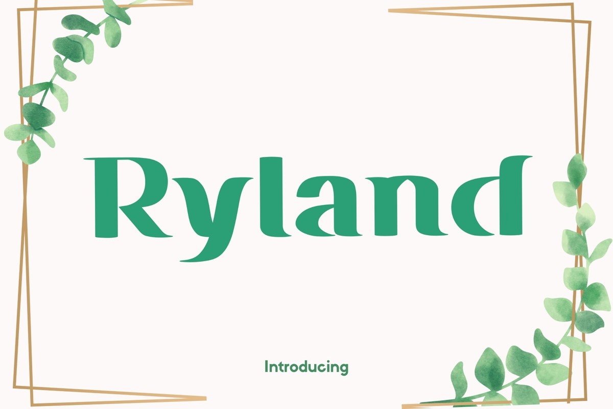 Пример шрифта Ryland Regular