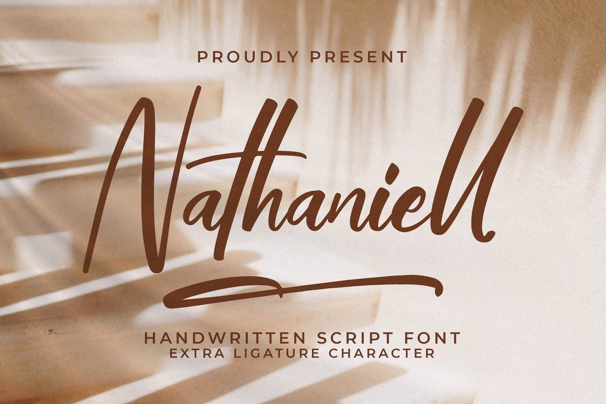 Пример шрифта Nathaniell
