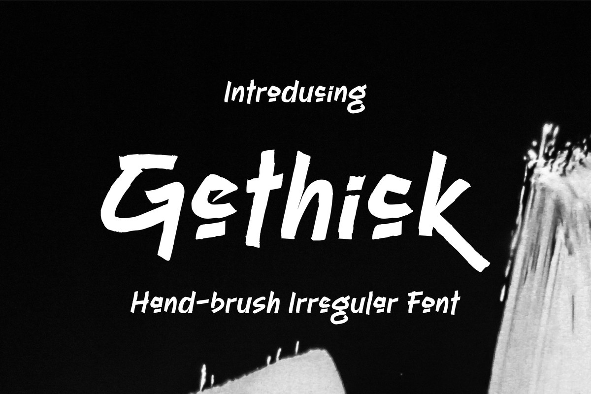 Пример шрифта Gethick Regular