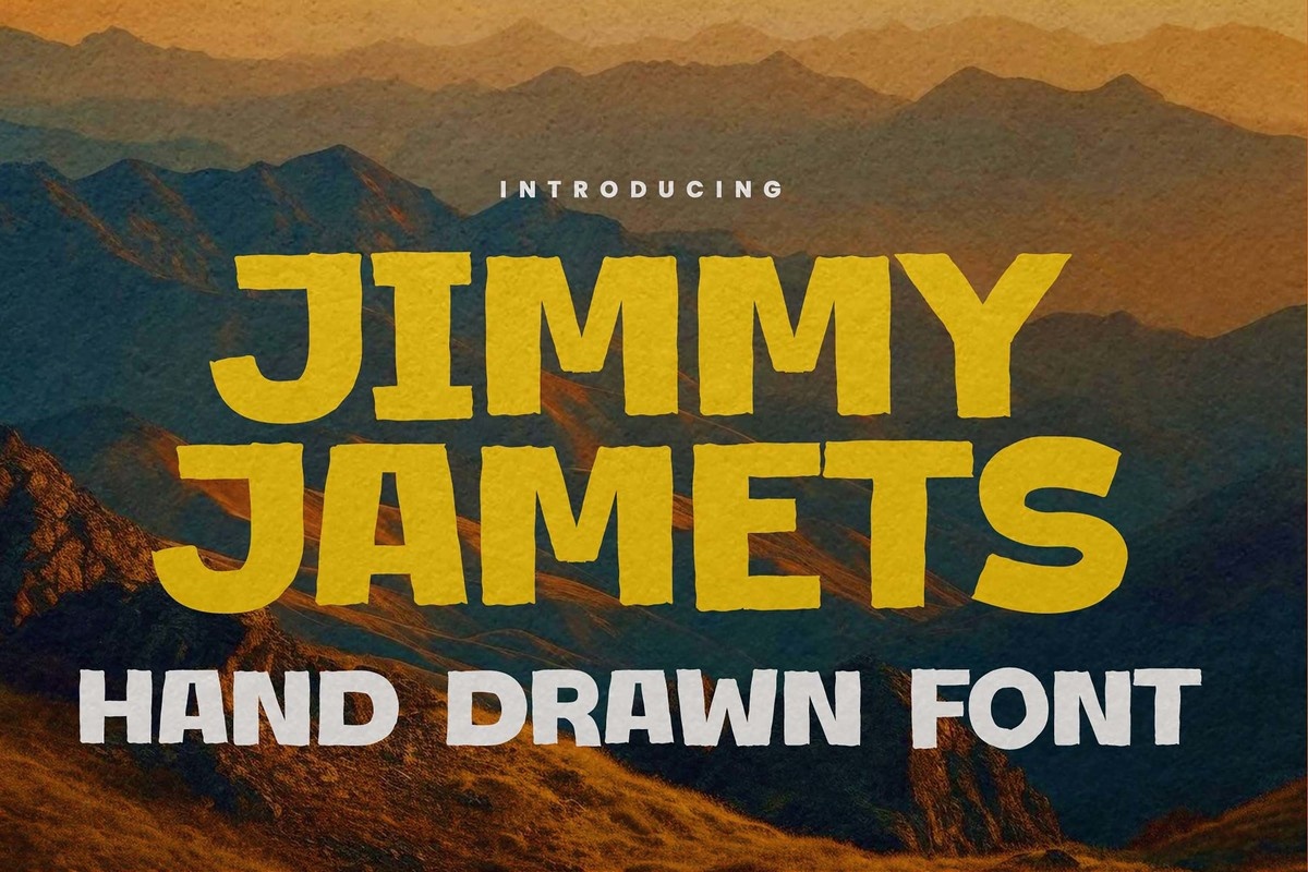 Пример шрифта Jimmy Jamets