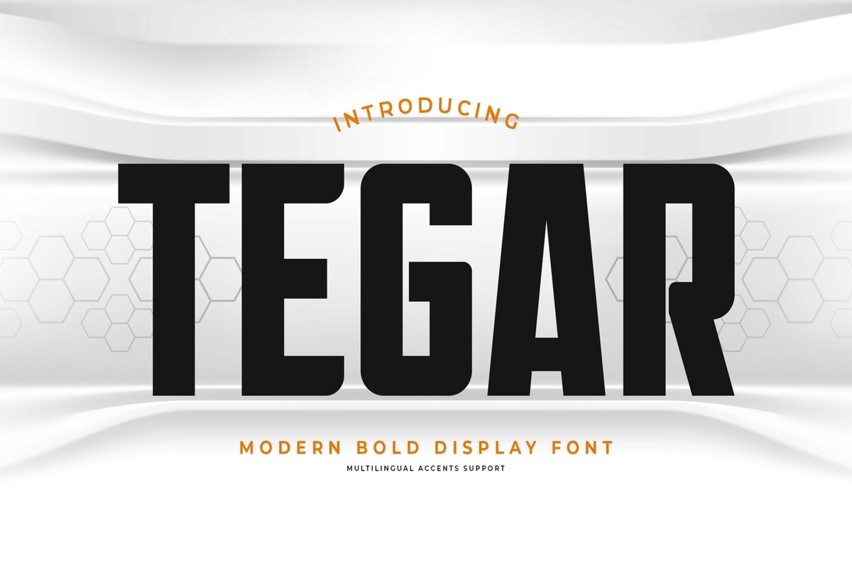 Пример шрифта Tegar Regular
