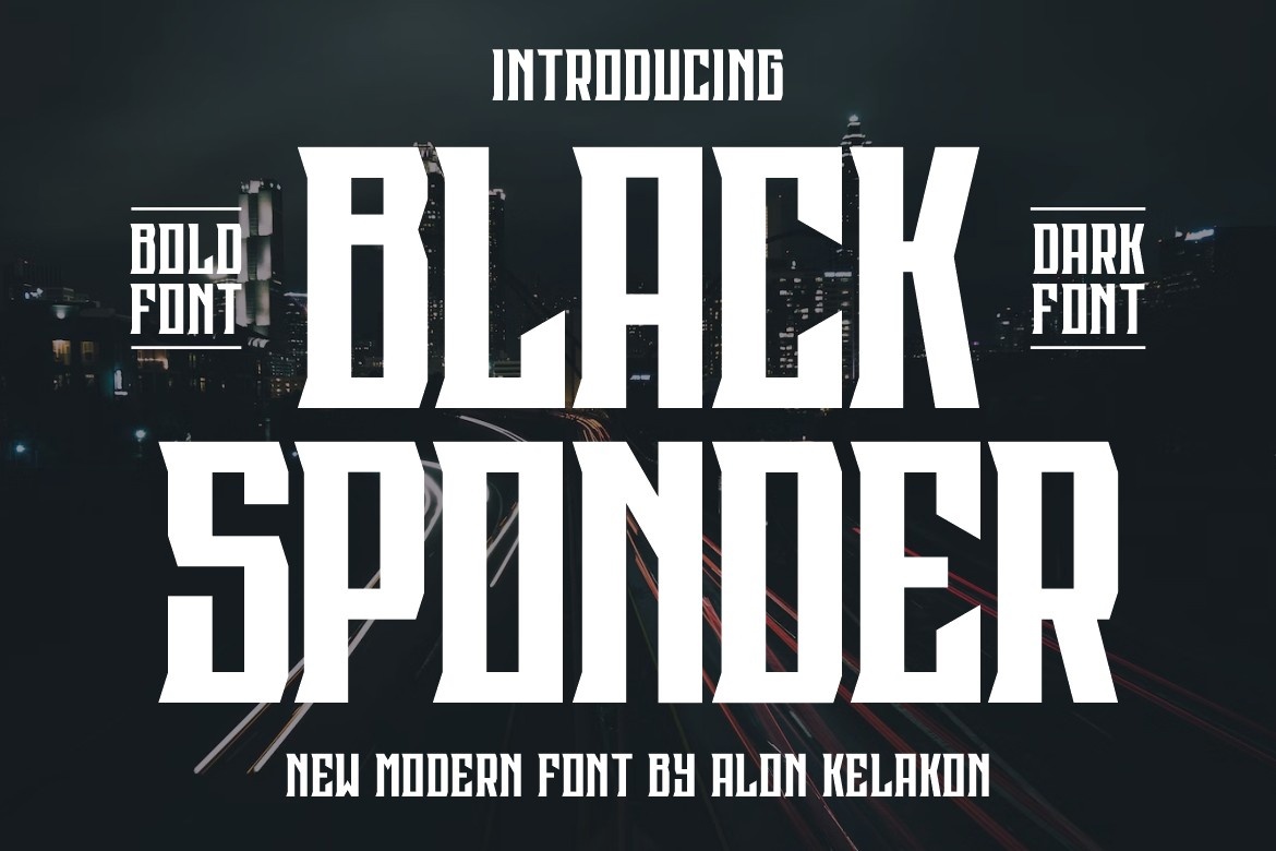 Пример шрифта Black Sponder