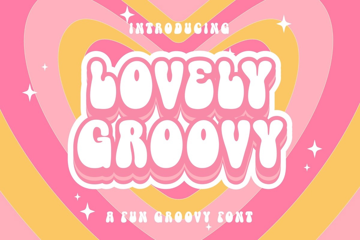 Пример шрифта Lovely Groovy