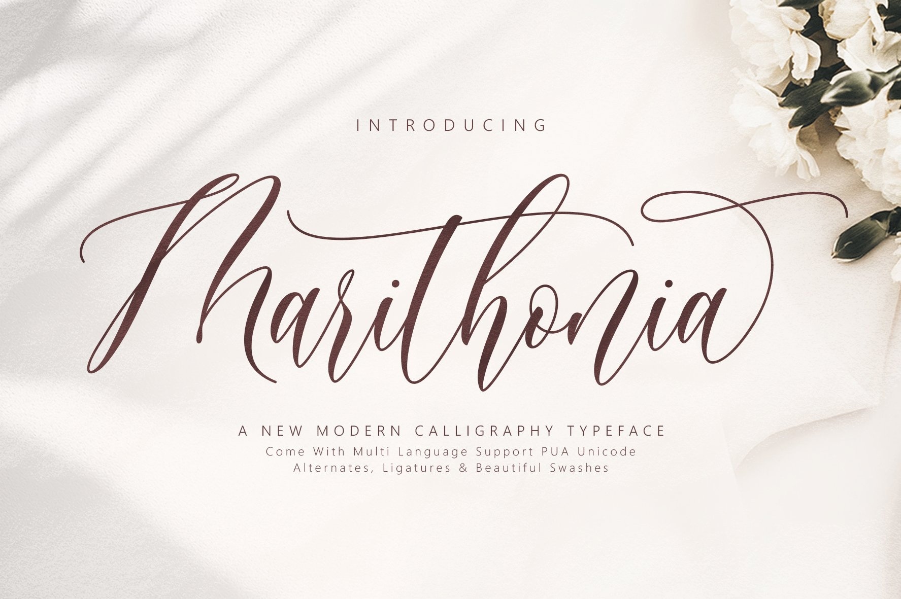 Пример шрифта Marithonia Script