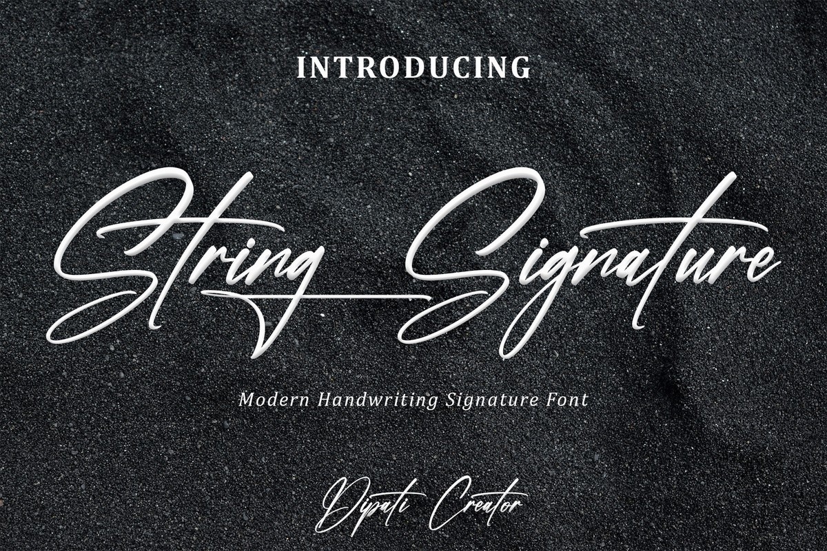 Пример шрифта String Signature Regular