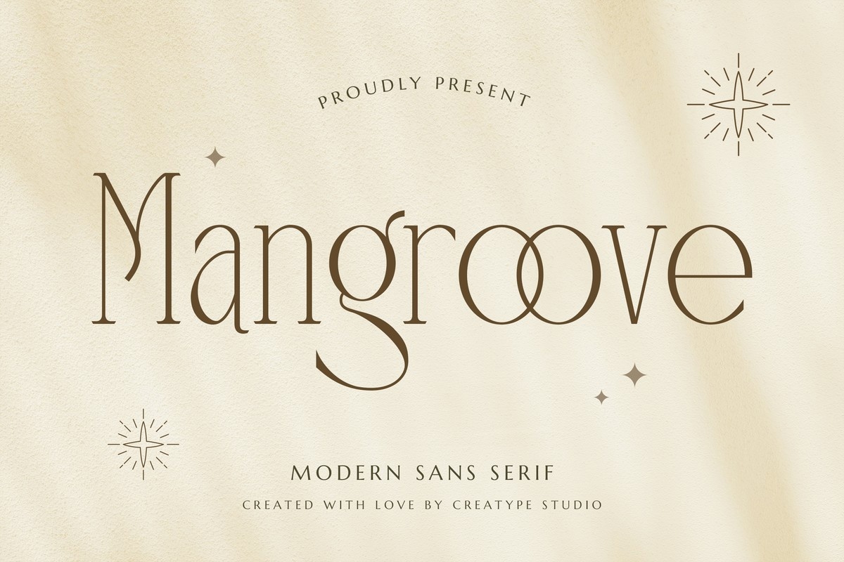 Пример шрифта Mangroove