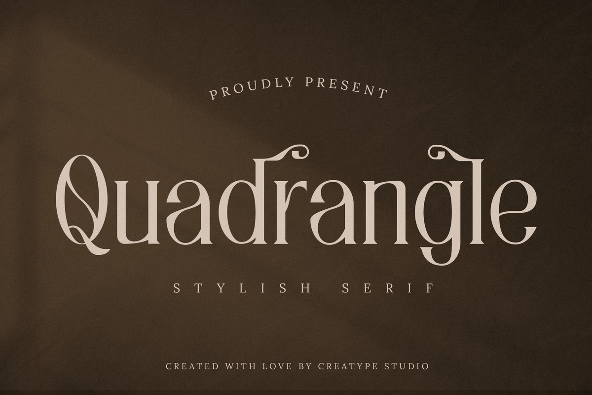 Пример шрифта Quadrangle Regular