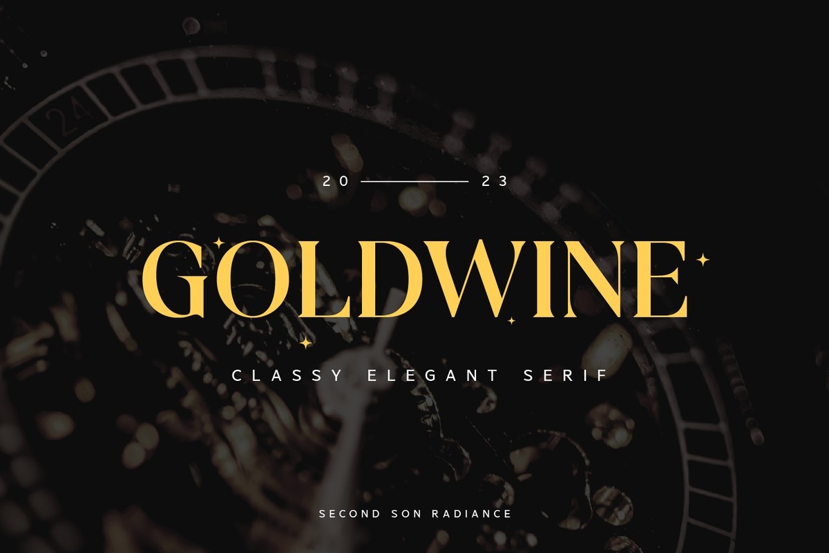 Пример шрифта Goldwine