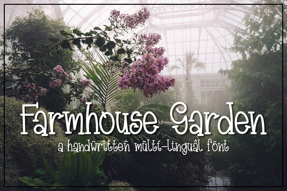 Пример шрифта Farmhouse Garden