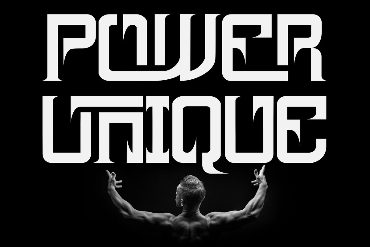 Пример шрифта Power Unique
