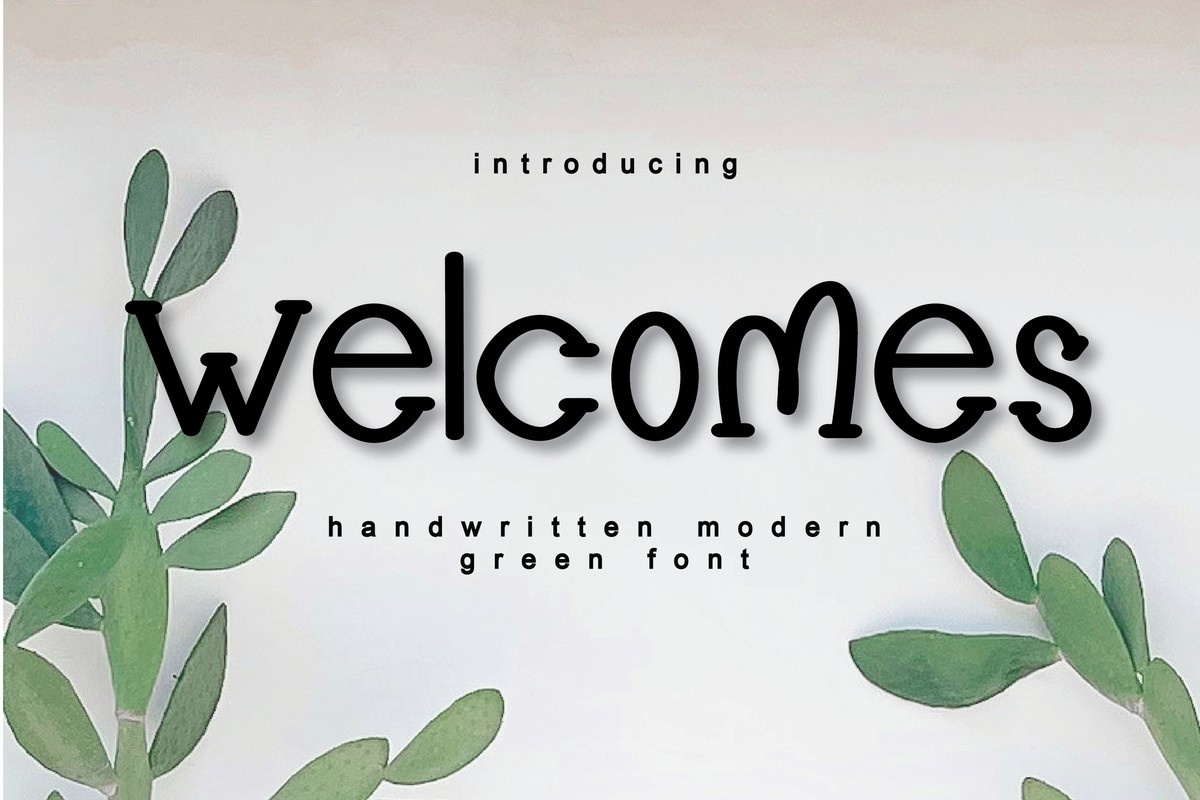 Пример шрифта Welcomes